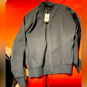 Armani exchange zipper in olive green color medium size, brand new with tags